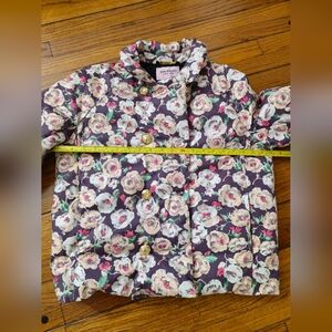 Juicy Couture Floral Puffer Jacket with Gold Accents